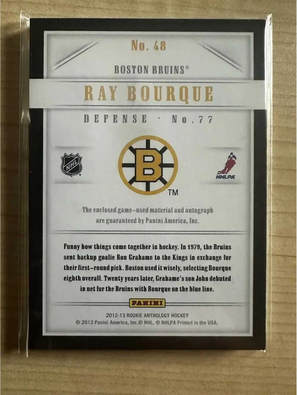 2012-13 Panini Rookie anthology Luxury Suite Ray Bourque #48 10/10